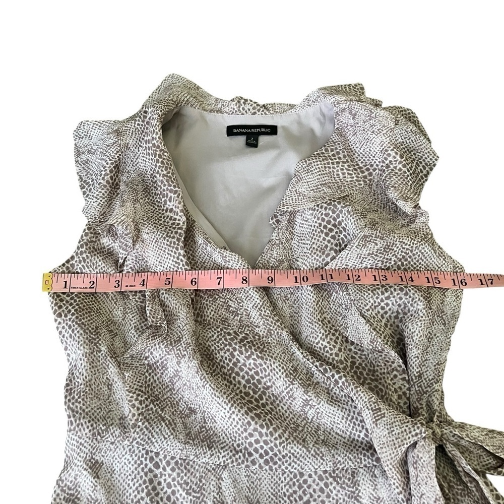 Banana Republic Maxi Wrap Snake Print Sleeveless
Ruffle V-neck Dress Sz 2 - Picture 8 of 12